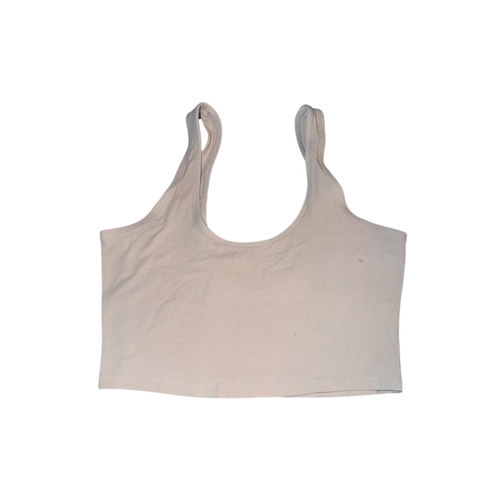free people movement tan nude bra tank bralette small layering comfy lounge